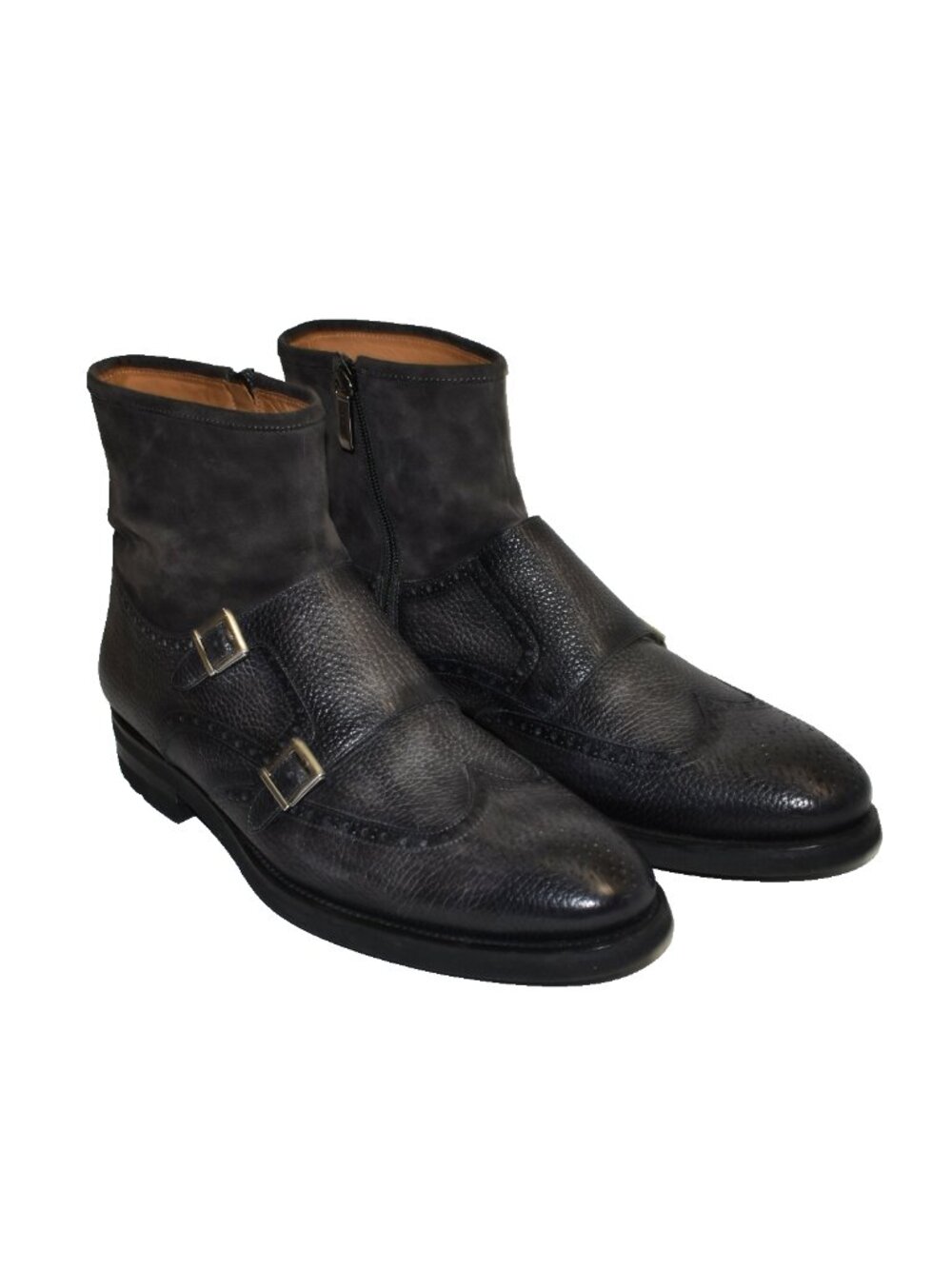 Magnanni Macario Mid Boot Gray Leather Suede Size 12 M 21445 DD27